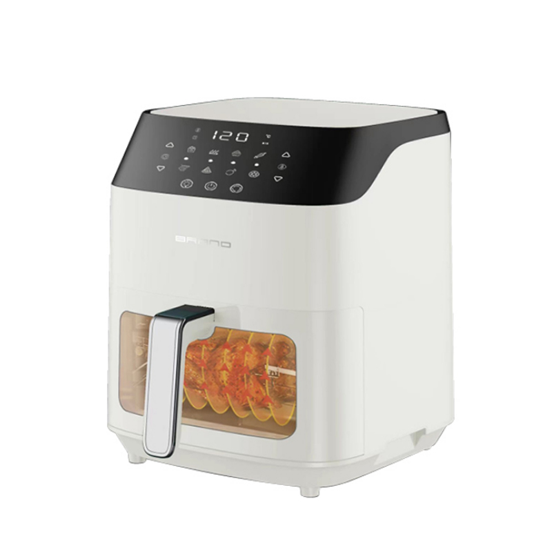 Beveled LCD display touch visible multi-function invisible square high color comfortable handle air fryer