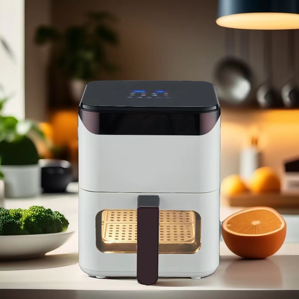 Top LCD touch visible square small capacity 3.8L multi-function vertical handle air fryer