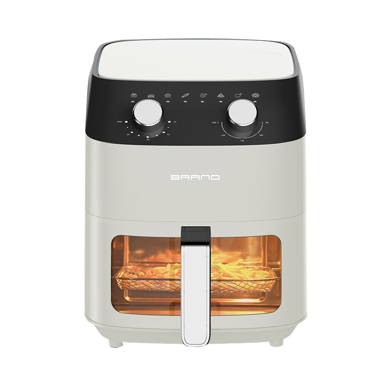 Beveled LCD display touch visible multi-function invisible square high color comfortable handle air fryer