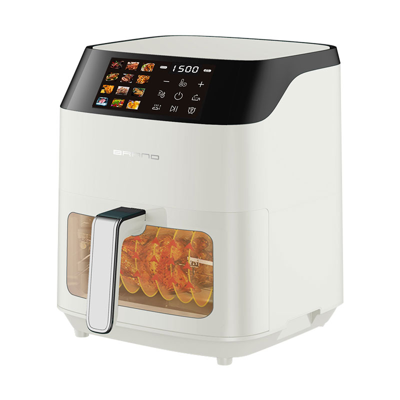 Beveled LCD display touch visible multi-function invisible square high color comfortable handle air fryer