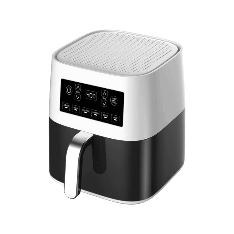 Front single knob plus touch LCD display square multi-function comfortable handle air fryer
