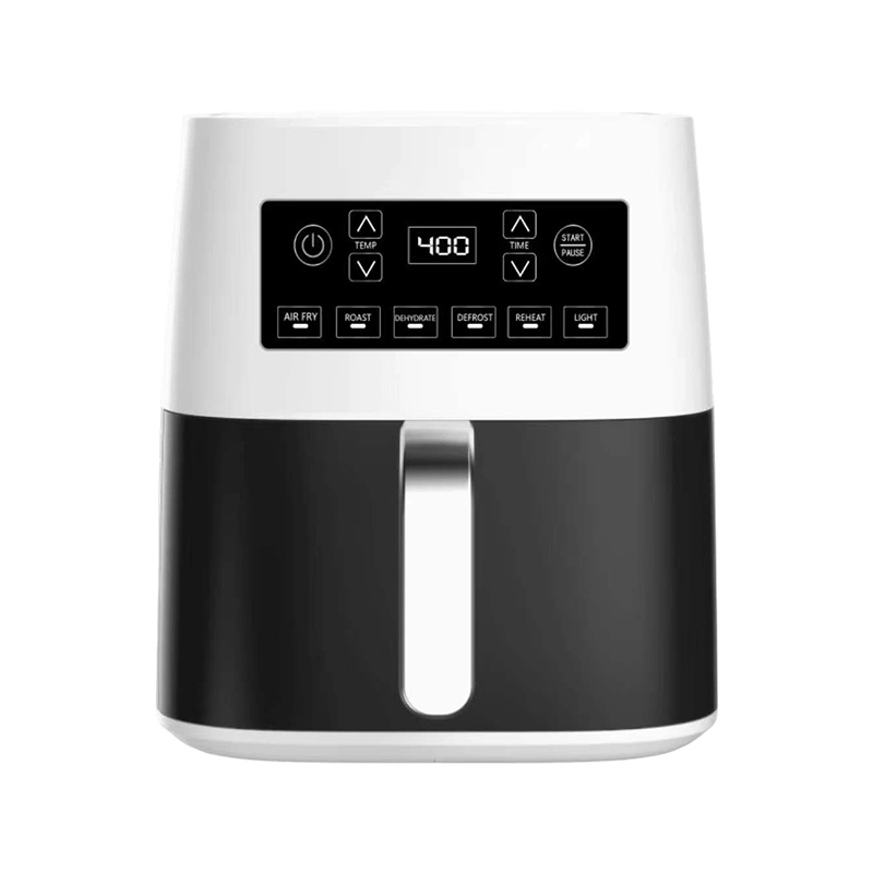 Front single knob plus touch LCD display square multi-function comfortable handle air fryer
