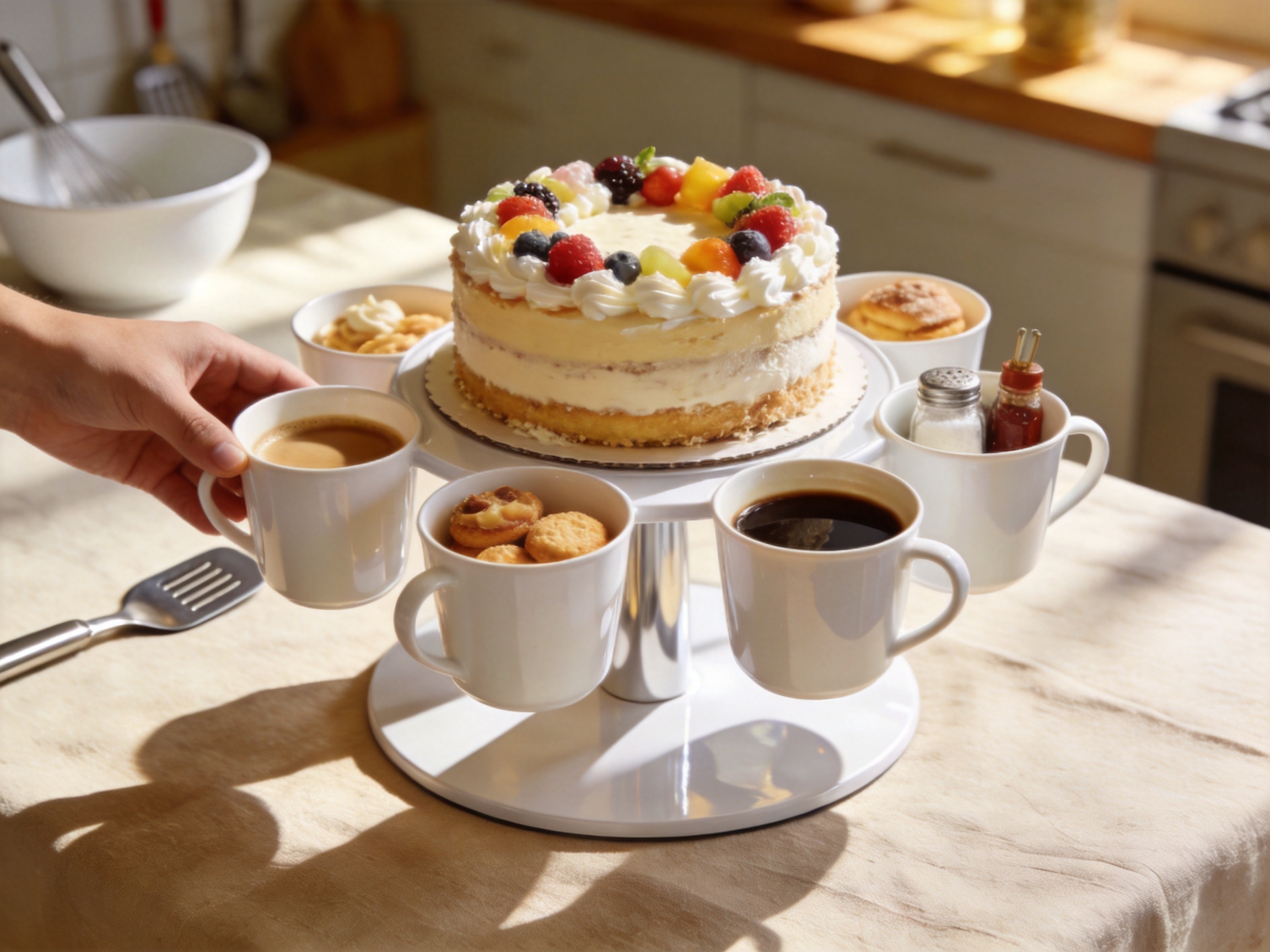 Multi-Function Cake Stand with 6 Cups: A Game-Changer in Tableware Innovation and Practicality