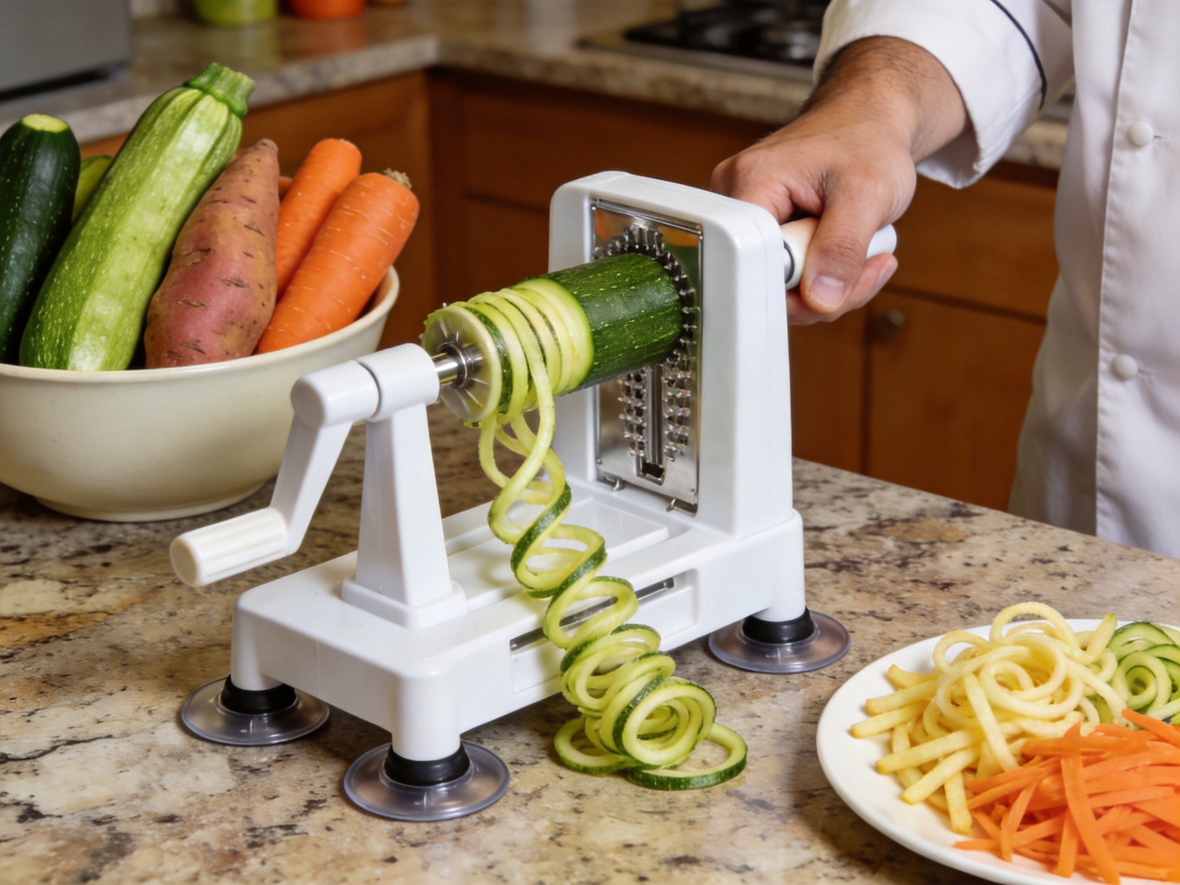 GS002 3-in-1 Spiral Slicer: Revolutionizing Vegetable Prep for Home & Commercial Kitchens