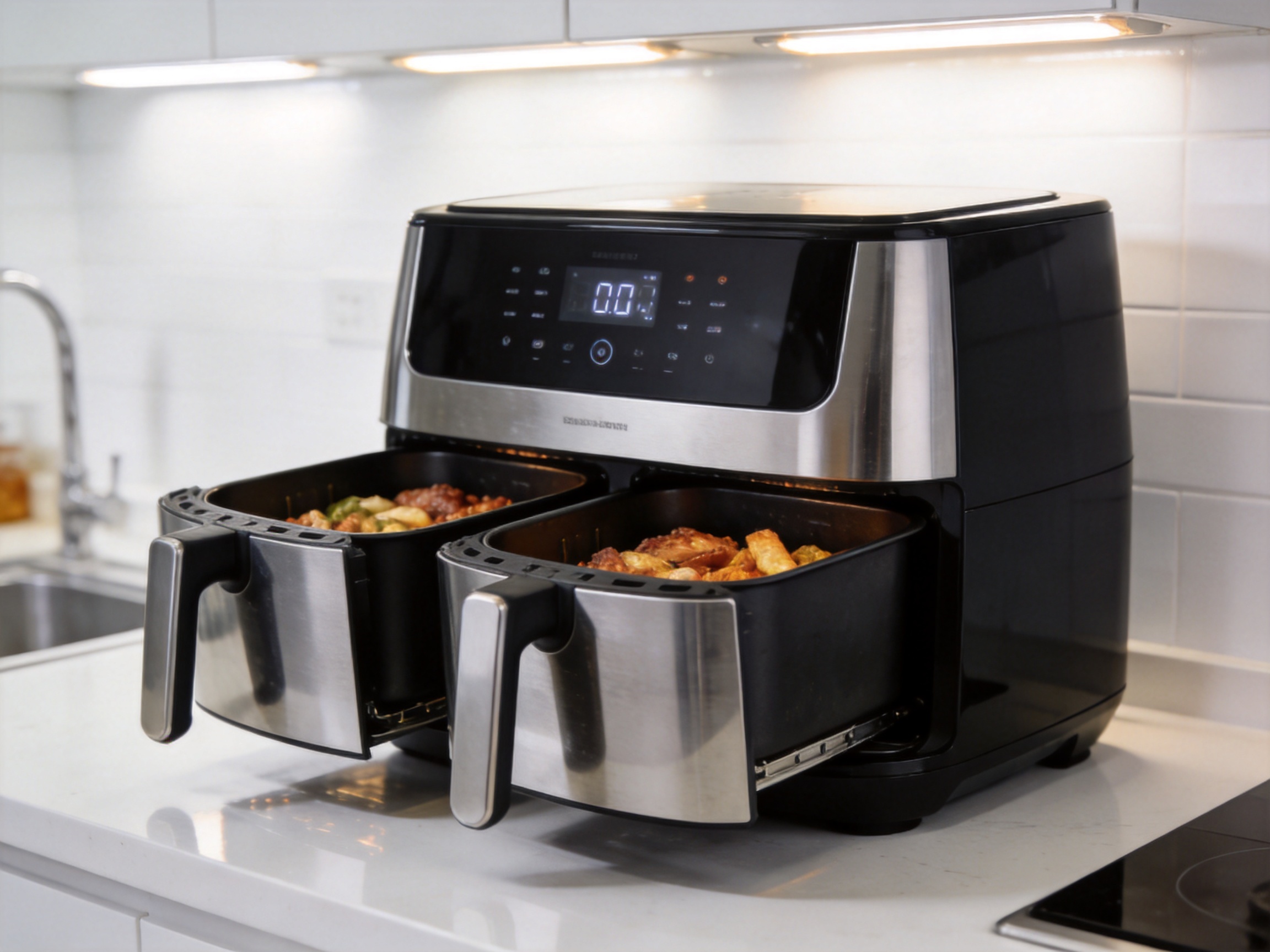 Digital Dual-Pot Air Fryer for Modern High-Capacity Cooking