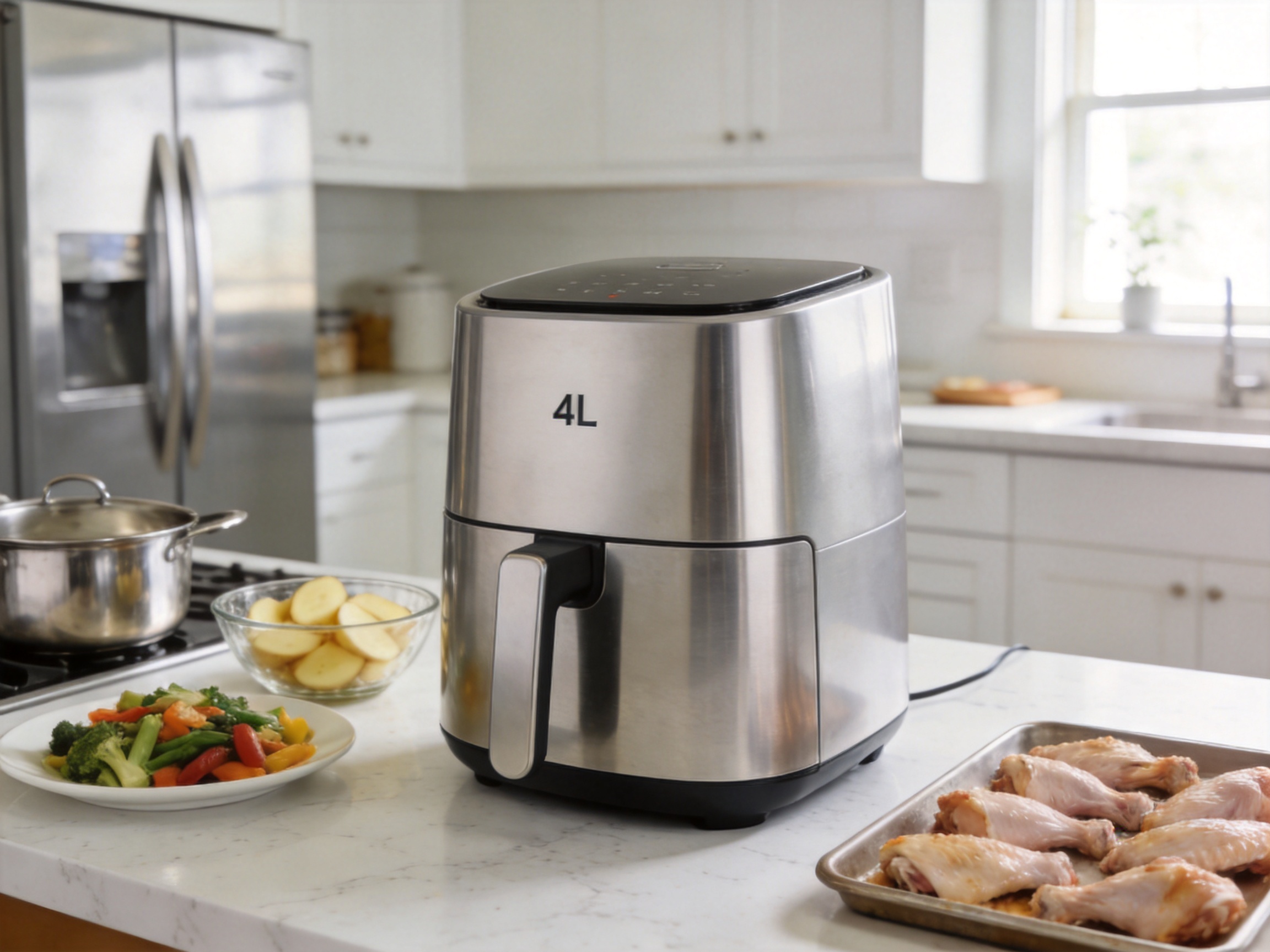Compact 4L Air Fryer for Modern Efficient Cooking
