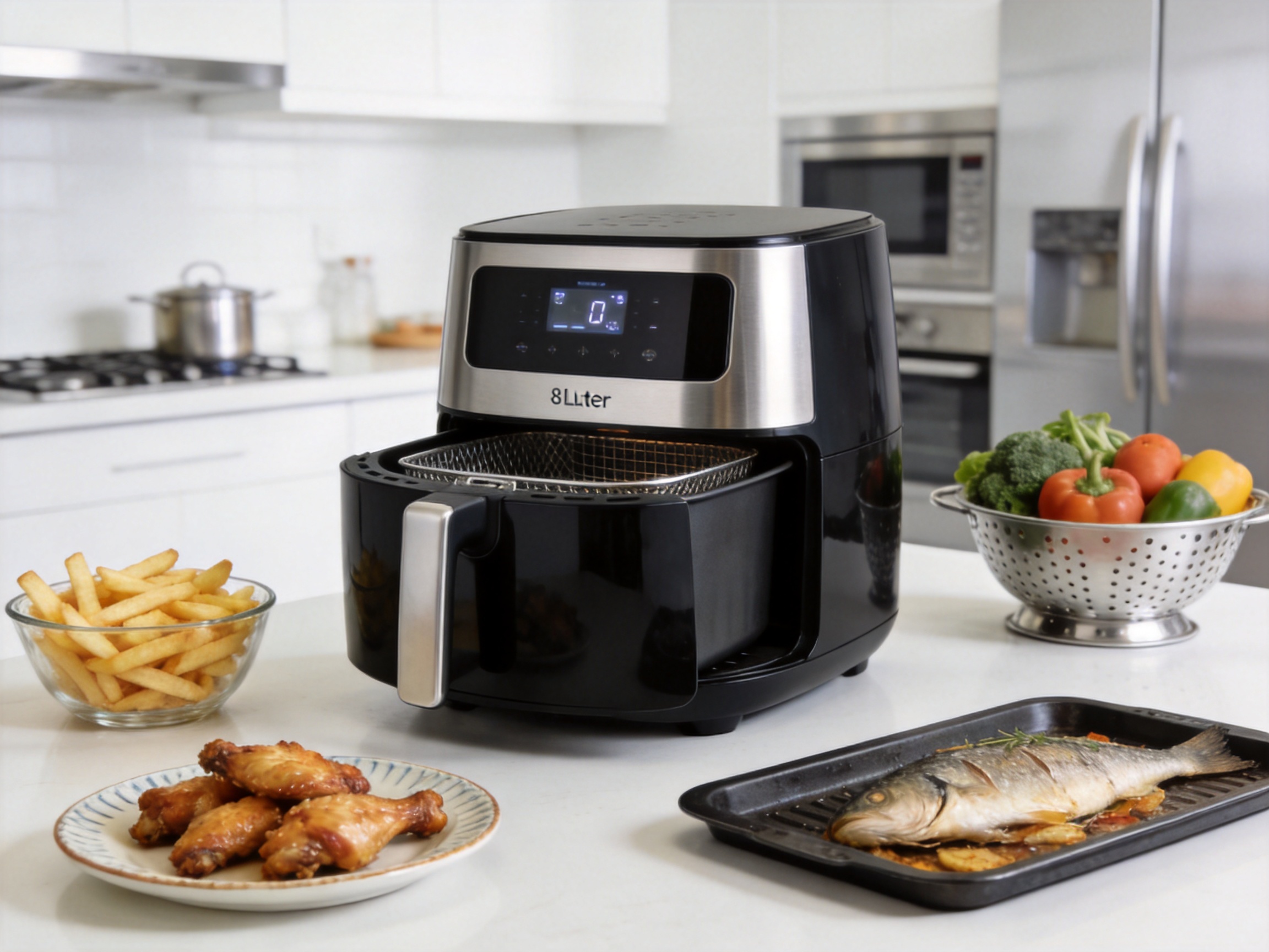 8-Liter Single-Pot Air Fryer for Efficient Modern Kitchens