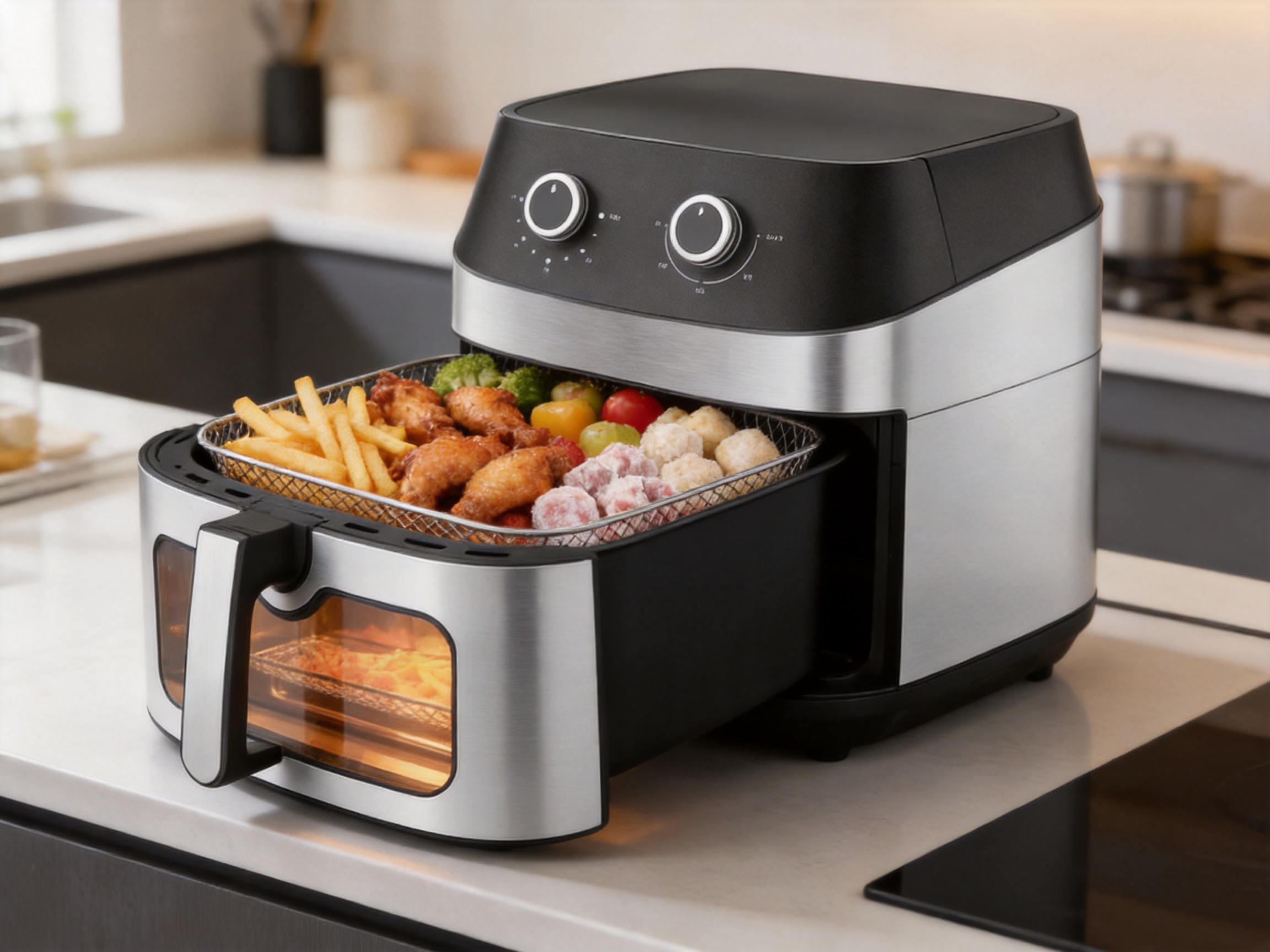 The 8L Mechanical Air Fryer Built for High-Capacity, Reliable, and Efficient Cooking