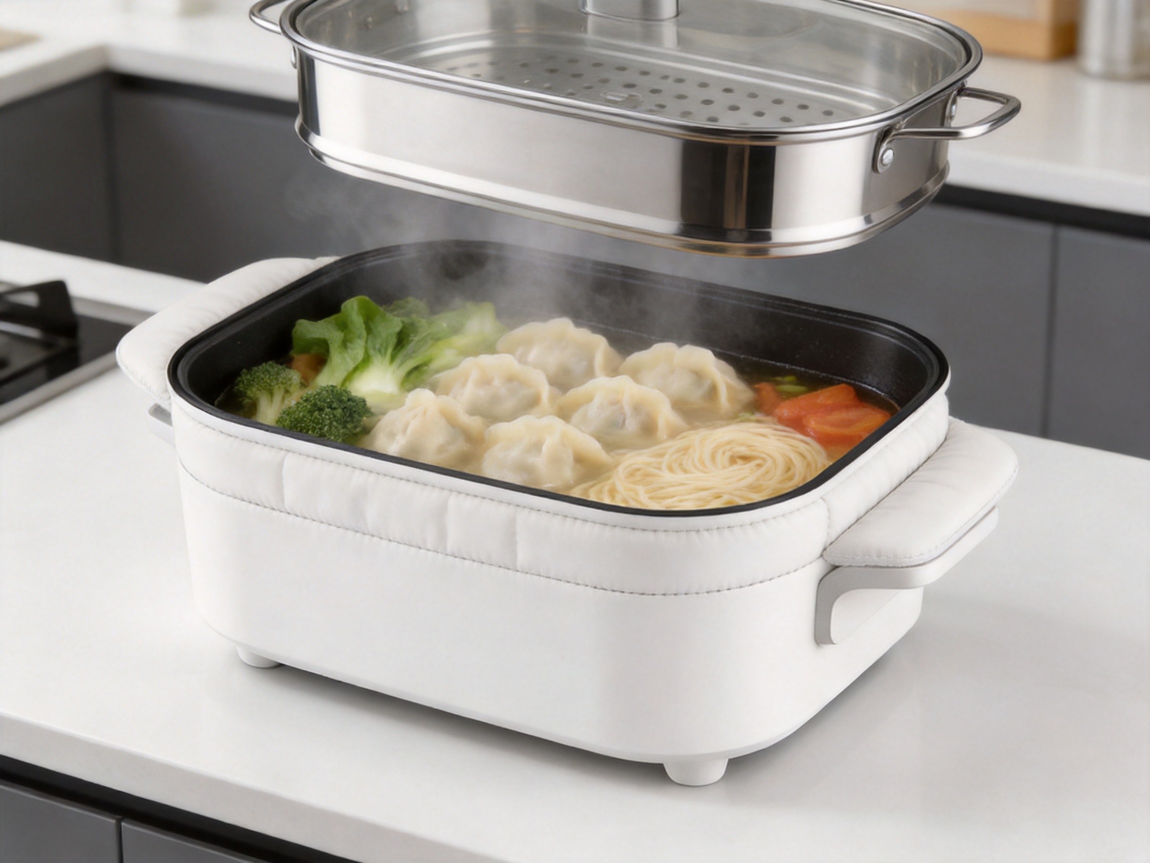 Multi-Functional Electric Hot Pot for Efficient Everyday Cooking