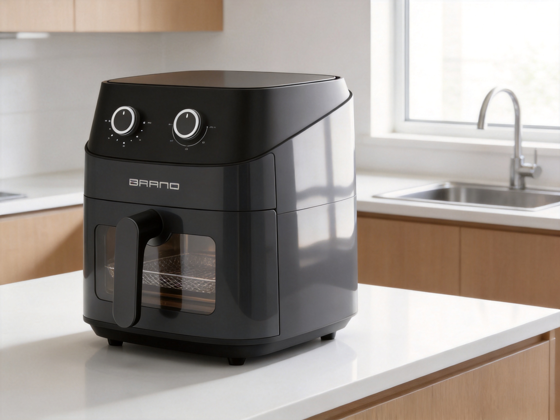 8L Mechanical Air Fryer with Optional Viewing Window for Modern High-Capacity Cooking