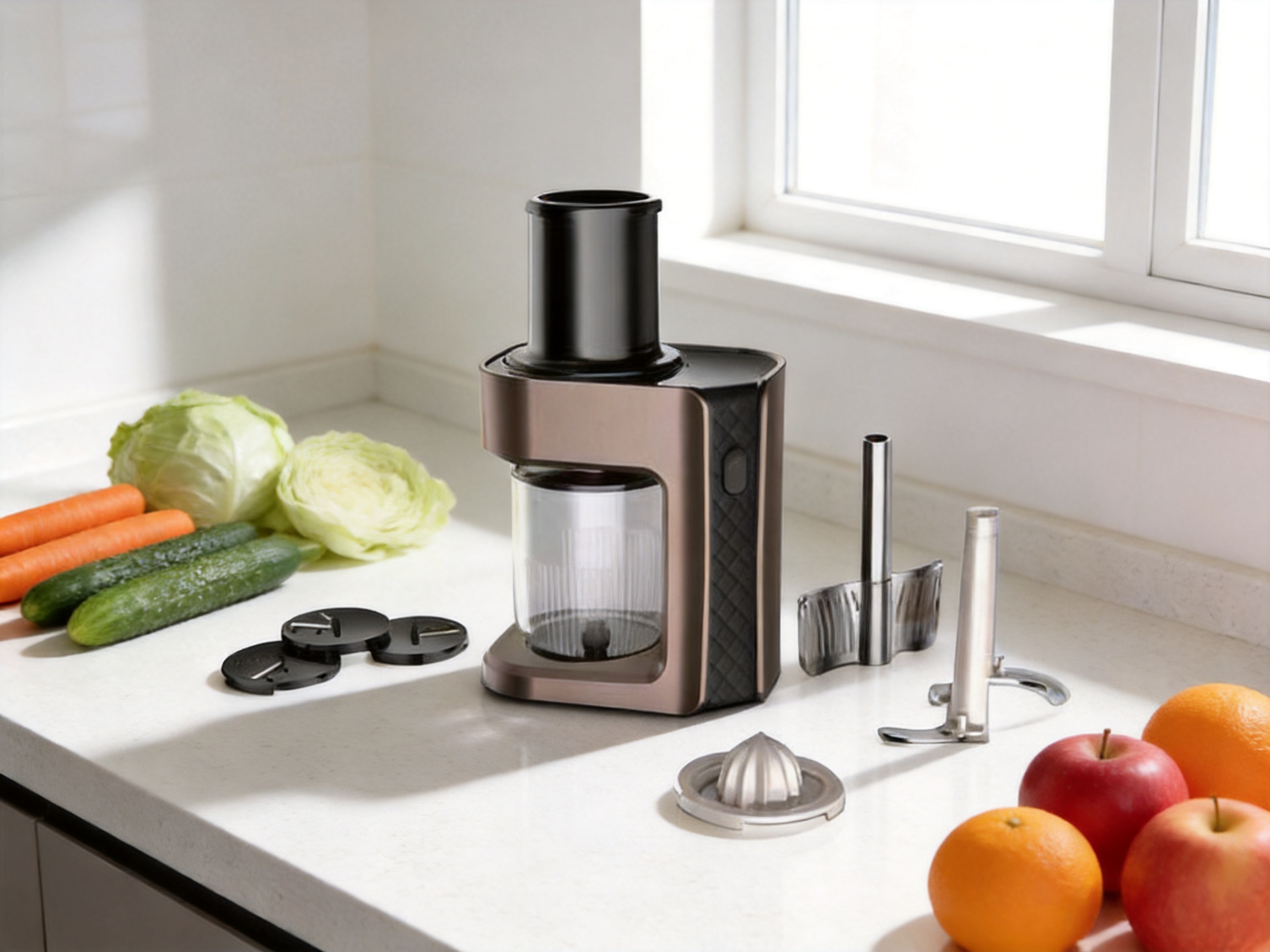 Electric Slicer Shredder Chopper Juicer Mixer in One: Multifunctional Food Preparation for Modern Kitchens