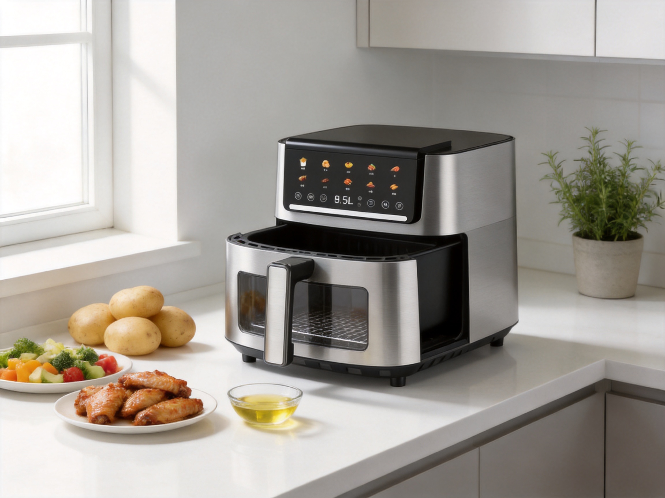 6.5L Single-Pot Air Fryer for Modern High-Efficiency Kitchens