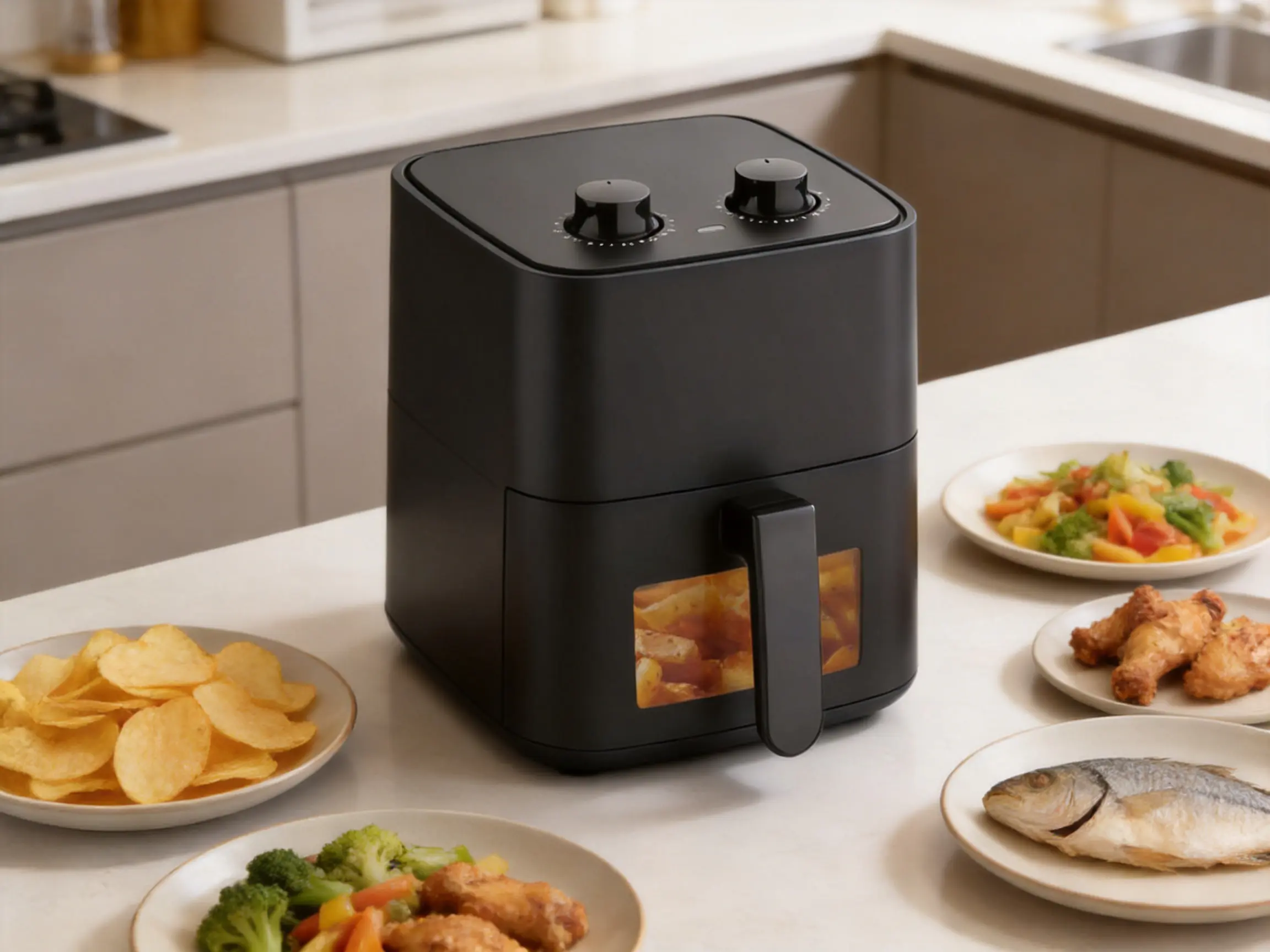 3.8-Litre Mechanical Air Fryer for Efficient Everyday Cooking